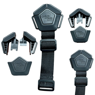 Klamra SZARA z Paskiem Oryginalna do Pasów Szelek | Wózek 6-osobowy Childhome Sixseater Autobreak